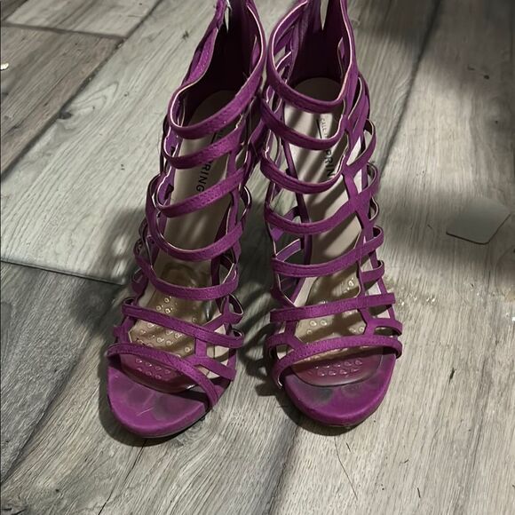 Call It Spring Purple Gladiator Heels - Picture 1 of 6